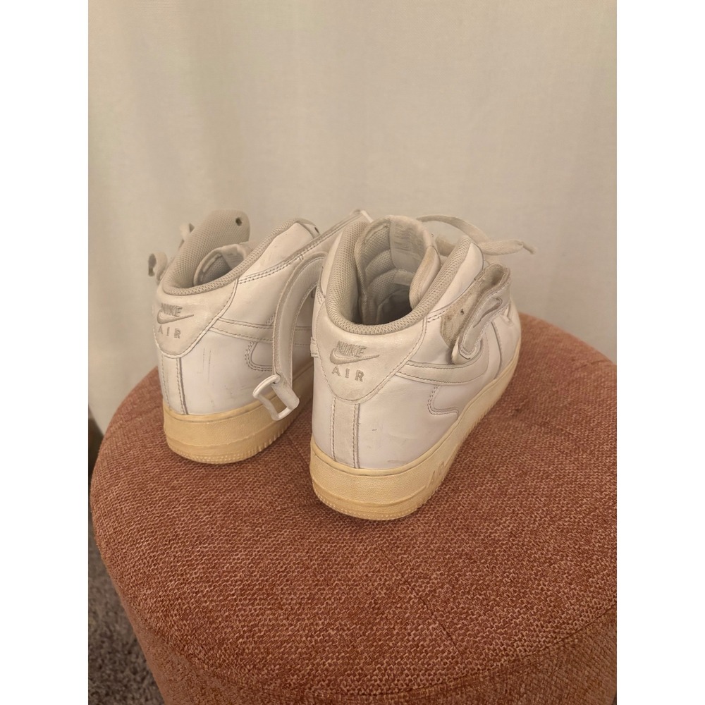 Nike Air Force 1 Mid 07 White Leather Sneakers 315123-111 - Picture 3 of 7